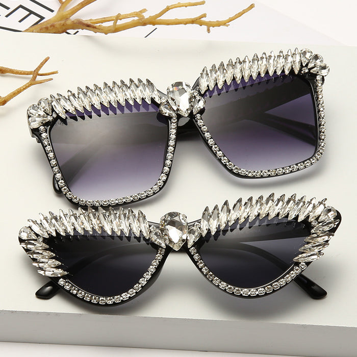 Jewelry WholesaleWholesale Color Big Square Diamond Sunglasses JDC-SG-GuiM001 Sunglasses 闺淼 %variant_option1% %variant_option2% %variant_option3%  Factory Price JoyasDeChina Joyas De China