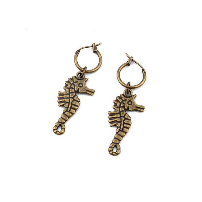 Wholesale Vintage Punk Personality Bronze Earrings JDC-ES-GeJiao001