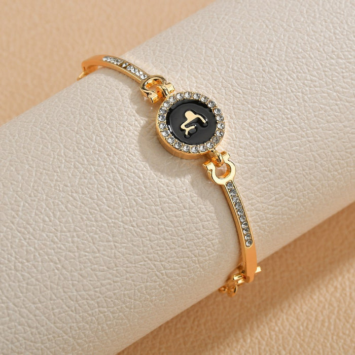 Jewelry WholesaleWholesale gold drip oil 12 constellation alloy bracelet JDC-BT-XYing001 Bracelet 欣滢 %variant_option1% %variant_option2% %variant_option3%  Factory Price JoyasDeChina Joyas De China