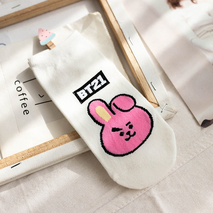 Wholesale socks women cute cartoon straight socks JDC-SK-CYu003