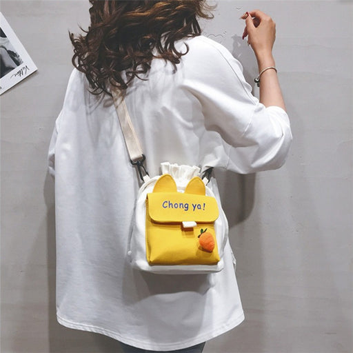 Jewelry WholesaleWholesale canvas cartoon cute student large capacity shoulder bag JDC-SD-Xinlm003 Shoulder Bags 萝梦 %variant_option1% %variant_option2% %variant_option3%  Factory Price JoyasDeChina Joyas De China