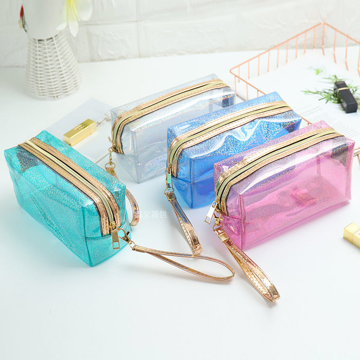 Wholesale Cosmetic Bag PVC Laser Transparent Large Capacity Travel Multifunctional JDC-CB-XinYi003