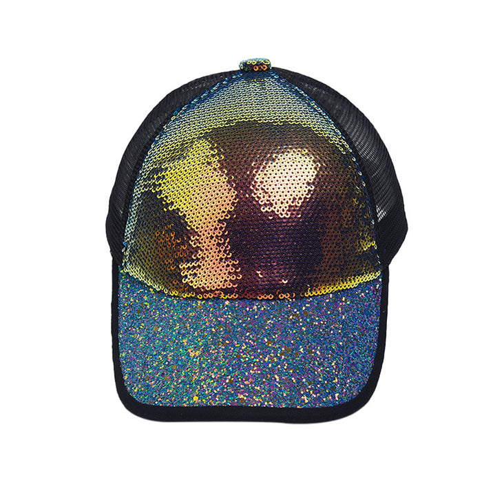 Wholesale Glitter Sequin Baseball Cap Sunscreen Sunshade MOQ≥2 JDC-FH-WenR017