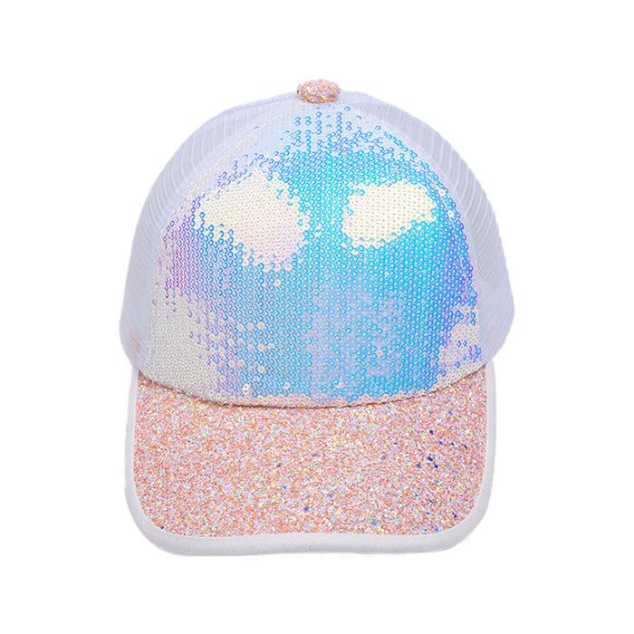 Wholesale Glitter Sequin Baseball Cap Sunscreen Sunshade MOQ≥2 JDC-FH-WenR017