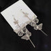 Jewelry WholesaleWholesale i butterfly fluttering silver hollow butterfly element earrings JDC-ES-Wenhuam003 Earrings 未闻花名 %variant_option1% %variant_option2% %variant_option3%  Factory Price JoyasDeChina Joyas De China