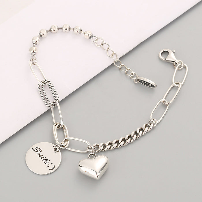 Wholesale Bracelet copper s925 silver plated heart JDC-BT-DingR001