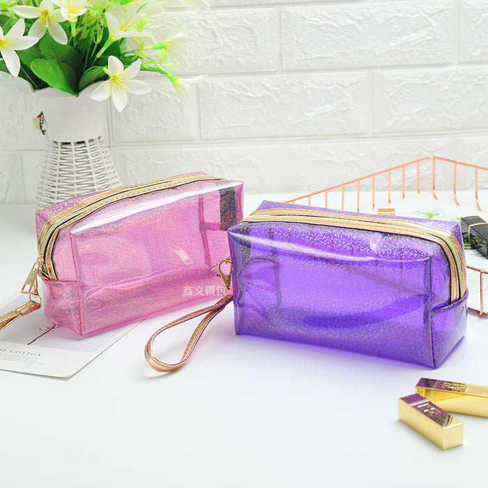 Wholesale Cosmetic Bag PVC Laser Transparent Large Capacity Travel Multifunctional JDC-CB-XinYi003