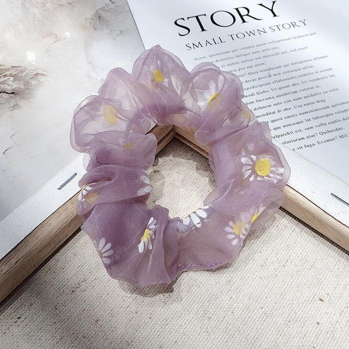 Jewelry WholesaleWholesale release rubber band colorful daisy hair ring JDC-HS-H420 Hair Scrunchies 妙德 %variant_option1% %variant_option2% %variant_option3%  Factory Price JoyasDeChina Joyas De China