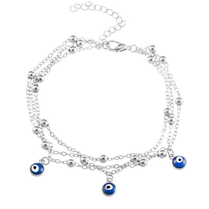 Jewelry WholesaleWholesale boho style turkish blue eye anklet JDC-AS-YeB030 Anklets 烨贝 %variant_option1% %variant_option2% %variant_option3%  Factory Price JoyasDeChina Joyas De China