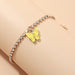 Jewelry WholesaleWholesale Rhinestone Alloy Butterfly Bracelet Tennis Chain JDC-BT-NZ036 Bracelet 奈珠 %variant_option1% %variant_option2% %variant_option3%  Factory Price JoyasDeChina Joyas De China