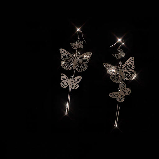 Jewelry WholesaleWholesale i butterfly fluttering silver hollow butterfly element earrings JDC-ES-Wenhuam003 Earrings 未闻花名 %variant_option1% %variant_option2% %variant_option3%  Factory Price JoyasDeChina Joyas De China