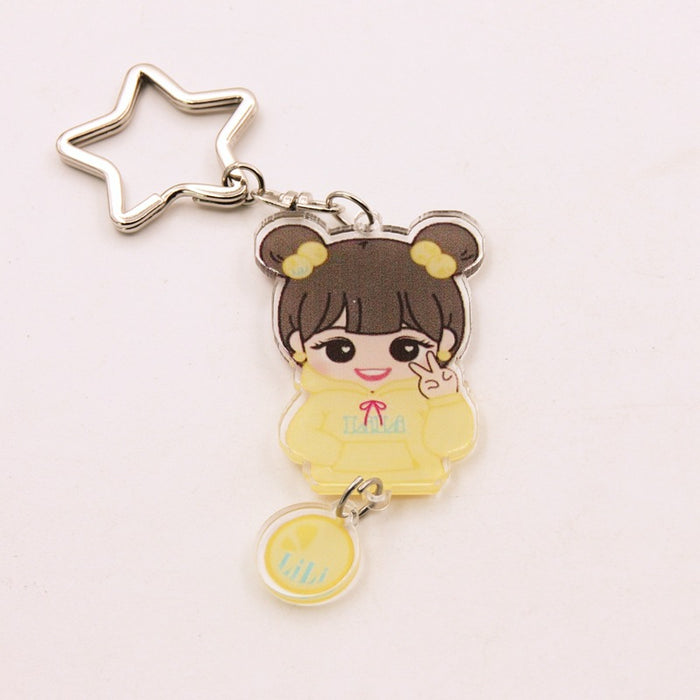 Wholesale star acrylic keychain JDC-KC-SBo003