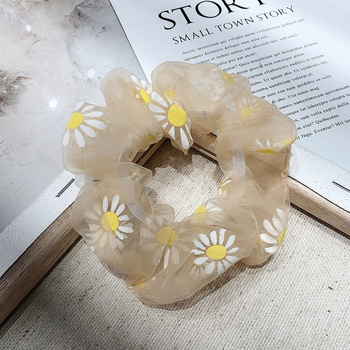 Jewelry WholesaleWholesale release rubber band colorful daisy hair ring JDC-HS-H420 Hair Scrunchies 妙德 %variant_option1% %variant_option2% %variant_option3%  Factory Price JoyasDeChina Joyas De China