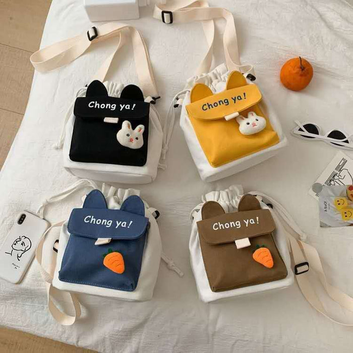 Jewelry WholesaleWholesale canvas cartoon cute student large capacity shoulder bag JDC-SD-Xinlm003 Shoulder Bags 萝梦 %variant_option1% %variant_option2% %variant_option3%  Factory Price JoyasDeChina Joyas De China