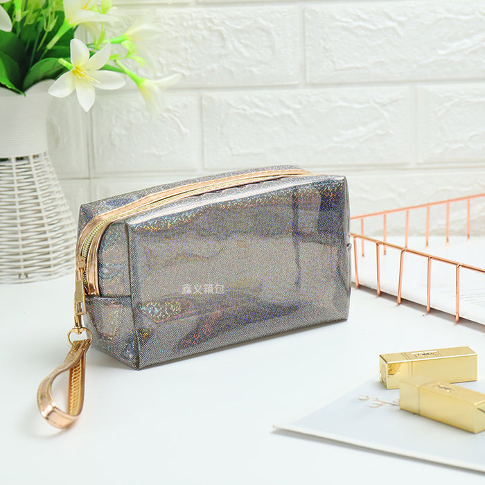 Wholesale Cosmetic Bag PVC Laser Transparent Large Capacity Travel Multifunctional JDC-CB-XinYi003