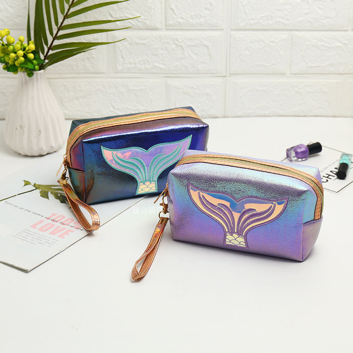 Wholesale Cosmetic Bag PU Laser Fishtail Large Capacity Travel Multi-function JDC-CB-XinYi004