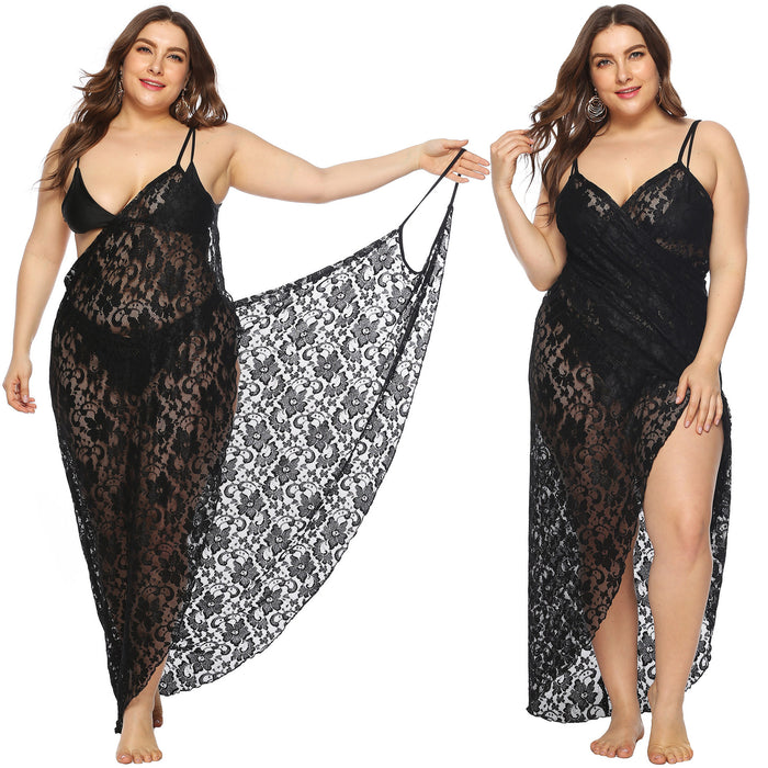 Jewelry WholesaleWholesale Plus Size Sexy Lace Polyester Beach Cover Up JDC-BCU-Yimei002 Swimwear 艺美 %variant_option1% %variant_option2% %variant_option3%  Factory Price JoyasDeChina Joyas De China