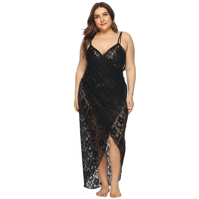 Wholesale Plus Size Sexy Lace Polyester Beach Cover Up JDC-BCU-Yimei002