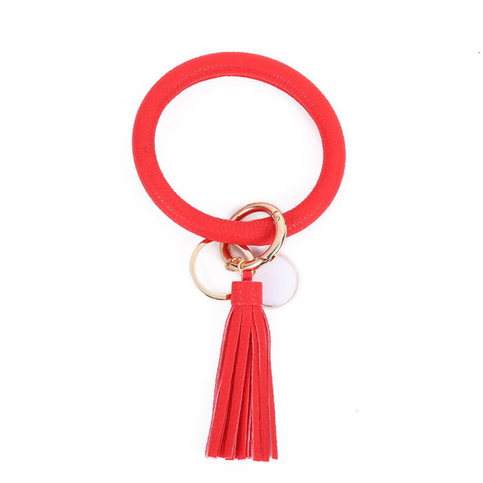 Jewelry WholesaleWholesale pure leather PU tassel pendant key chain bracelet JDC-BT-MaoL001 Bracelet 茂琳 %variant_option1% %variant_option2% %variant_option3%  Factory Price JoyasDeChina Joyas De China