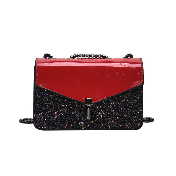 Wholesale Shoulder Bags PU Patent Leather Sequins MOQ≥3 JDC-SD-Fujn001