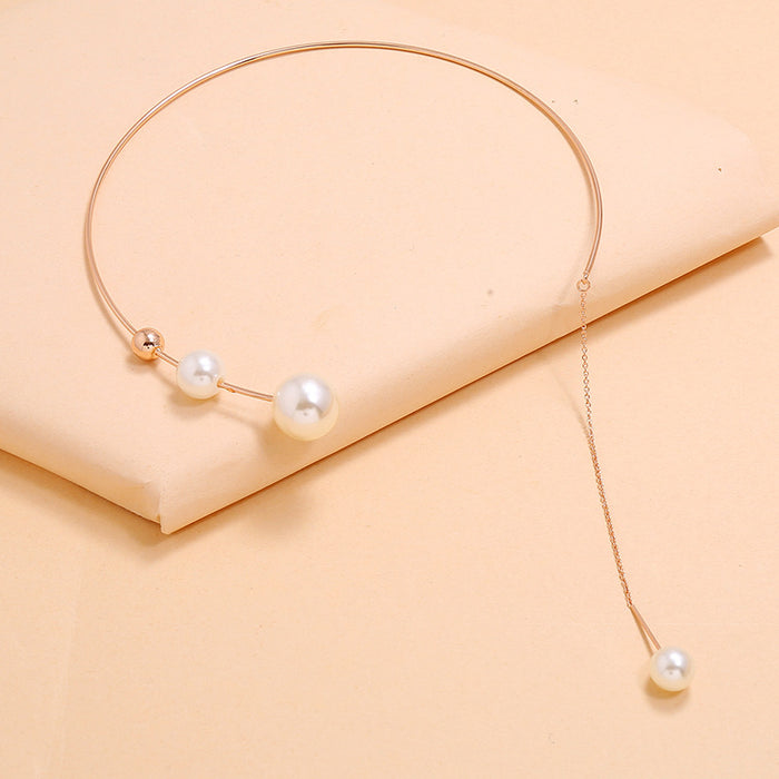 Jewelry WholesaleWholesale Pearl Tassel Alloy Necklace JDC-NE-KaiQ001 Necklaces 凯庆 %variant_option1% %variant_option2% %variant_option3%  Factory Price JoyasDeChina Joyas De China