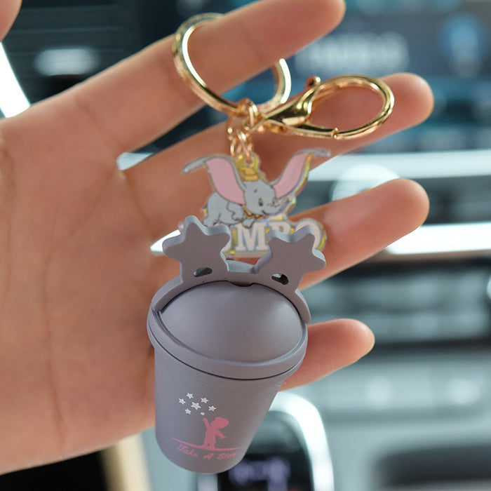 Wholesale Elephant Milk Tea Cup Resin Keychain (M) JDC-KC-JXi010