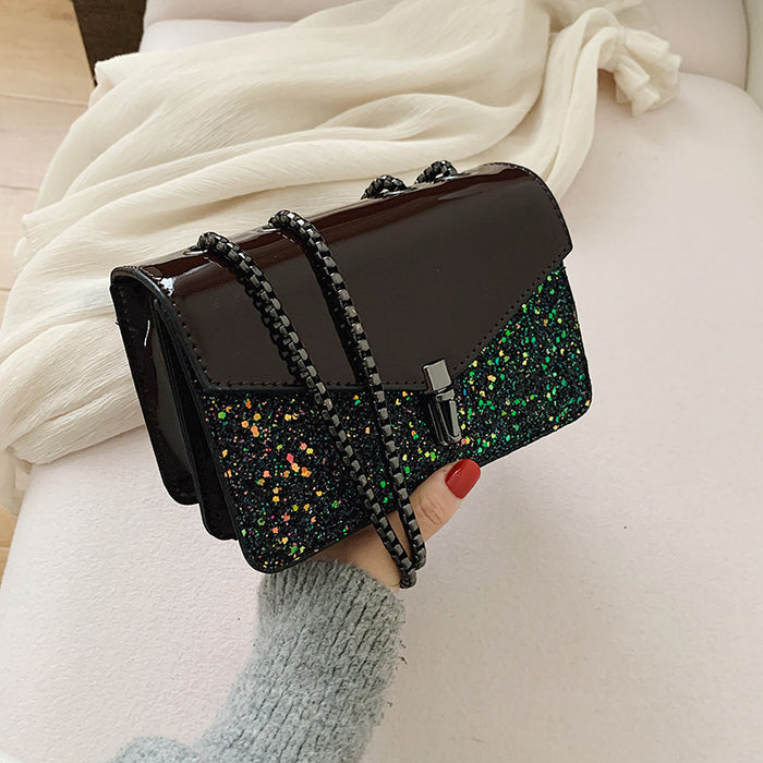 Wholesale Shoulder Bags PU Patent Leather Sequins MOQ≥3 JDC-SD-Fujn001