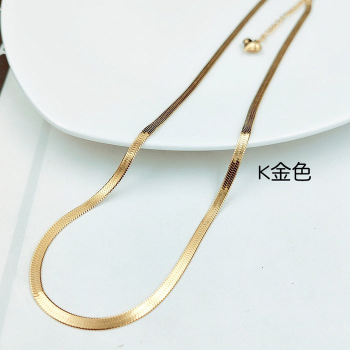 Jewelry WholesaleWholesale Titanium Steel Snake Bone Chain Necklace JDC-NE-Miaol008 Necklaces 淼莱 %variant_option1% %variant_option2% %variant_option3%  Factory Price JoyasDeChina Joyas De China