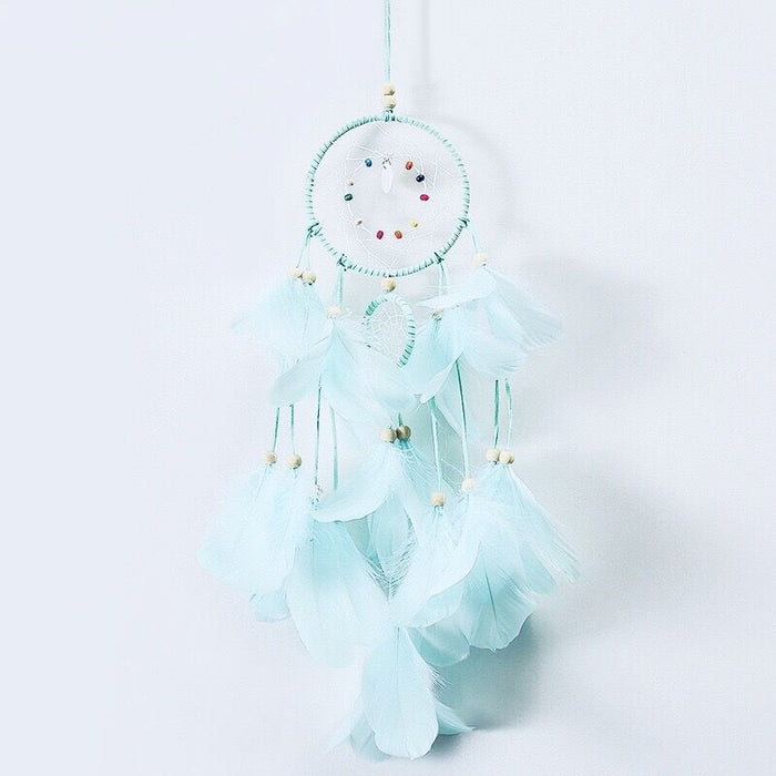 Jewelry WholesaleWholesale Iron Ring Feather Colorful Beads Love Shell LED Light Dreamcatcher JDC-DC-JunX002 Dreamcatcher 俊贤 %variant_option1% %variant_option2% %variant_option3%  Factory Price JoyasDeChina Joyas De China