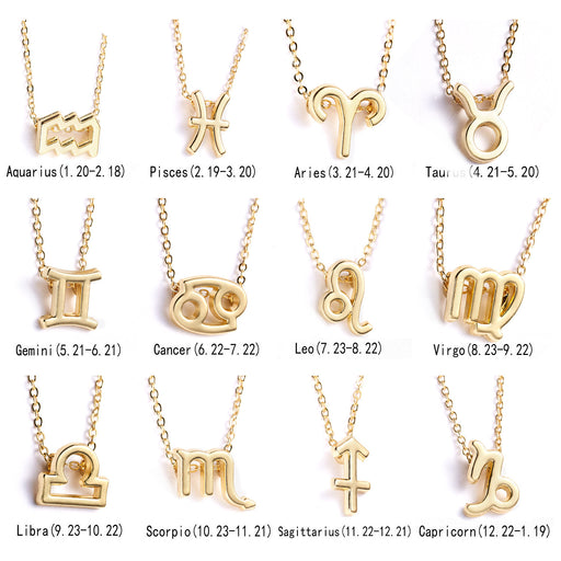 Jewelry WholesaleWholesale zodiac sign paper card necklace JDC-NE-YinH023 Necklaces 颖皓 %variant_option1% %variant_option2% %variant_option3%  Factory Price JoyasDeChina Joyas De China