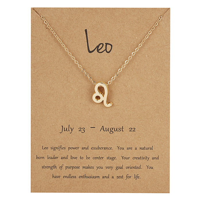 Jewelry WholesaleWholesale zodiac sign paper card necklace JDC-NE-YinH023 Necklaces 颖皓 %variant_option1% %variant_option2% %variant_option3%  Factory Price JoyasDeChina Joyas De China