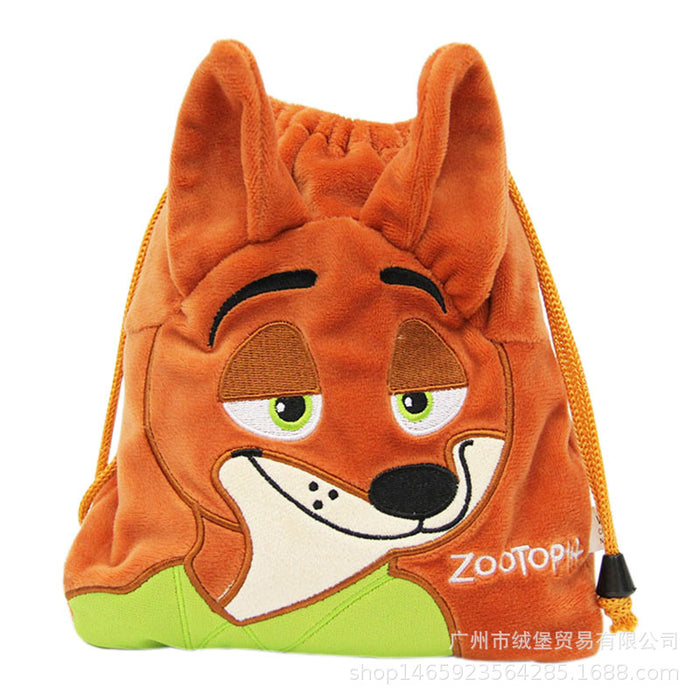 Wholesale Storage Bag Plush Cartoon Drawstring  MOQ3 JDC-SB-rongb003