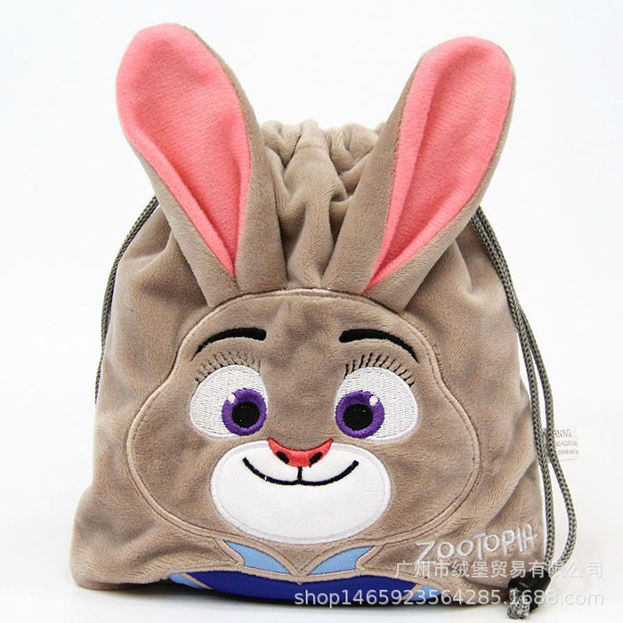 Wholesale Storage Bag Plush Cartoon Drawstring  MOQ3 JDC-SB-rongb003