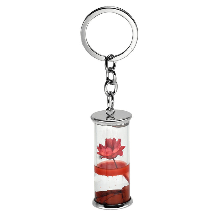 Wholesale Glass Dried Flower Keychain JDC-KC-SongX006