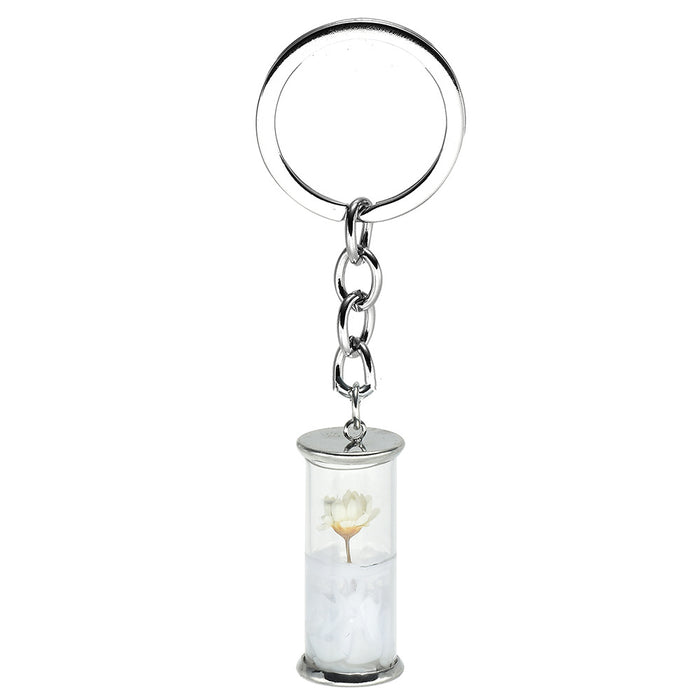 Wholesale Glass Dried Flower Keychain JDC-KC-SongX006