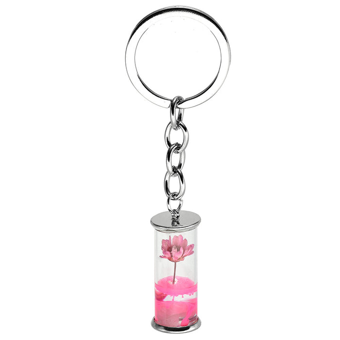 Wholesale Glass Dried Flower Keychain JDC-KC-SongX006