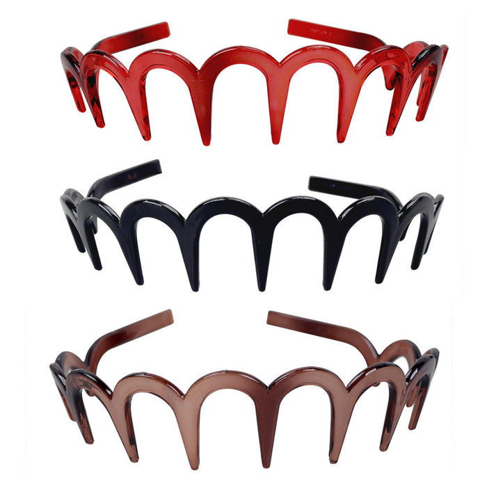 Wholesale fall-resistant beef tendon toothed U-shaped headband JDC-HD-LanA001