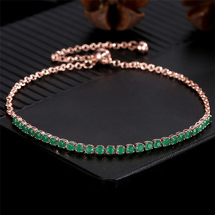 Jewelry WholesaleWholesale Single Row Diamond Adjustable Zircon Multicolor Bracelet JDC-BT-TLS005 Bracelet 特蕾萨 %variant_option1% %variant_option2% %variant_option3%  Factory Price JoyasDeChina Joyas De China