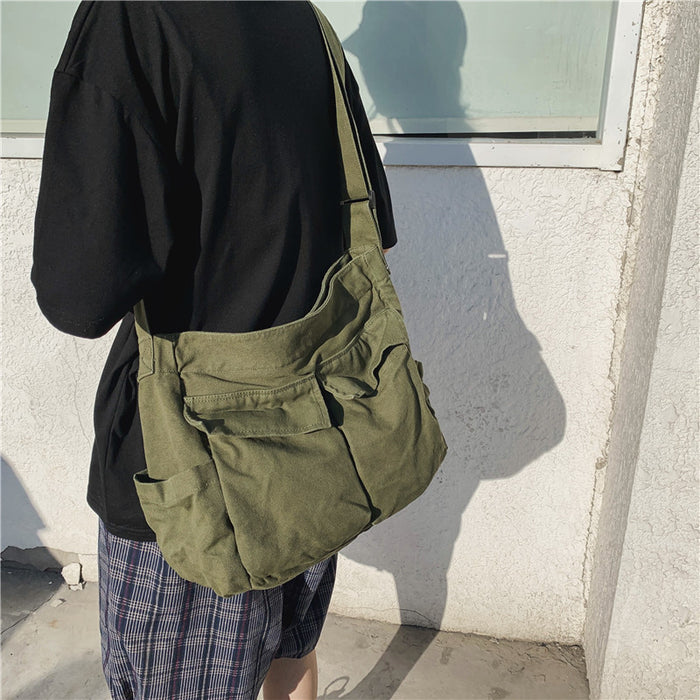 Wholesale Shoulder Bag Canvas Large Capacity Oblique Span JDC-SD-Zhibei008