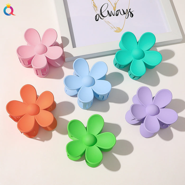 Jewelry WholesaleWholesale Candy Color Flower Acrylic Plastic Hair Clip JDC-HC-Qiyue003 Hair Clips 奇阅 %variant_option1% %variant_option2% %variant_option3%  Factory Price JoyasDeChina Joyas De China