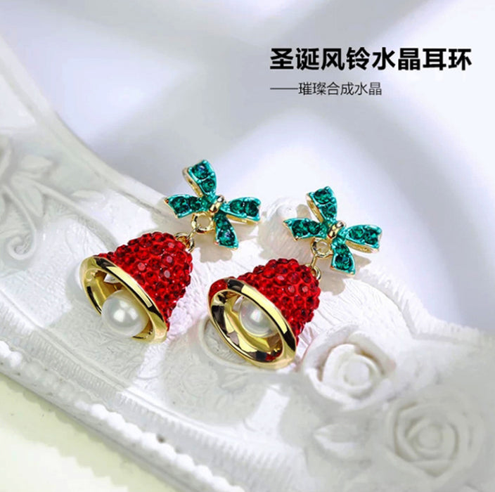 Wholesale Earrings Alloy Full Diamond Strawberry Cherry Flower Stud Earrings JDC-ES-Nina005