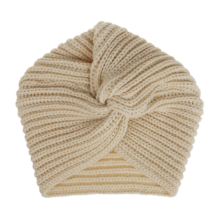 Wholesale Hat Wool Indian Hat Solid Color Muslim Cross Knit Pullover Hat MOQ≥2 JDC-FH-XMi002