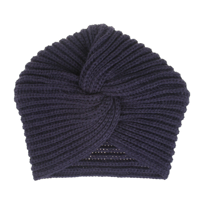 Wholesale Hat Wool Indian Hat Solid Color Muslim Cross Knit Pullover Hat MOQ≥2 JDC-FH-XMi002