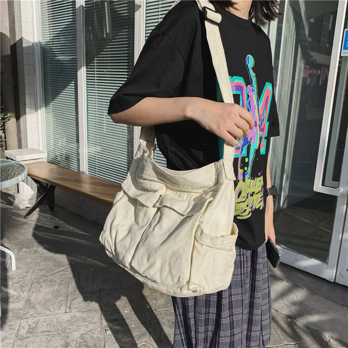 Wholesale Shoulder Bag Canvas Large Capacity Oblique Span JDC-SD-Zhibei008