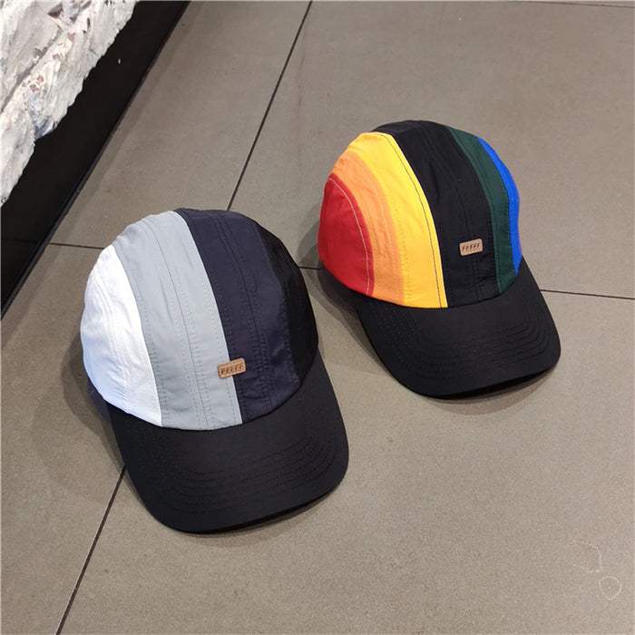 Wholesale drawstring hat rainbow color baseball cap JDC-FH-LongQ001