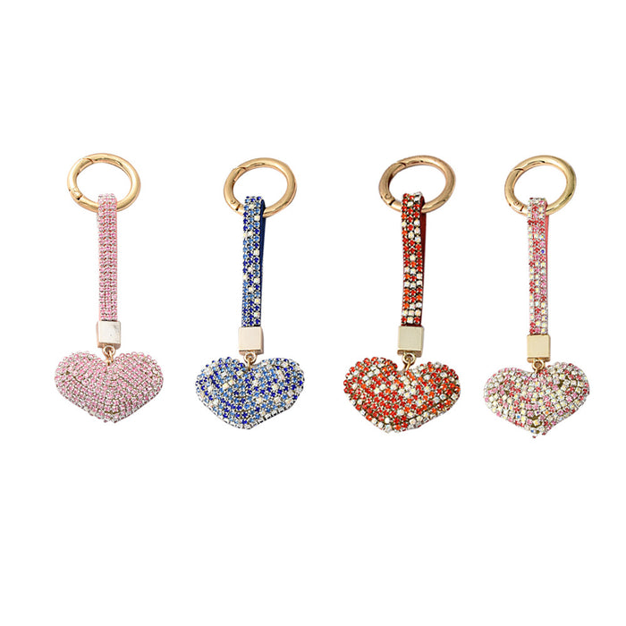 Wholesale diamond cute peach heart car key chain JDC-KC-JFan008