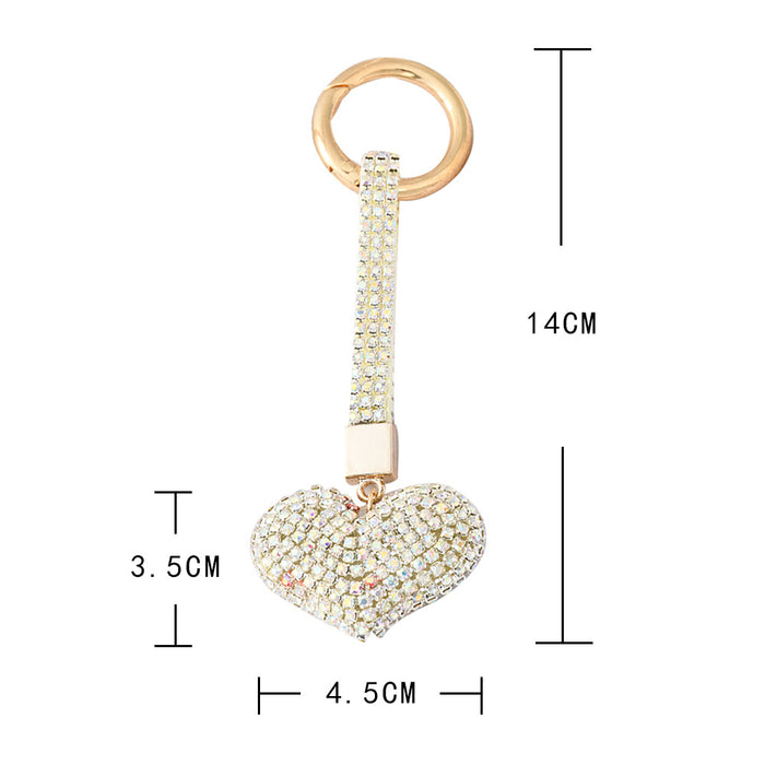 Wholesale diamond cute peach heart car key chain JDC-KC-JFan008