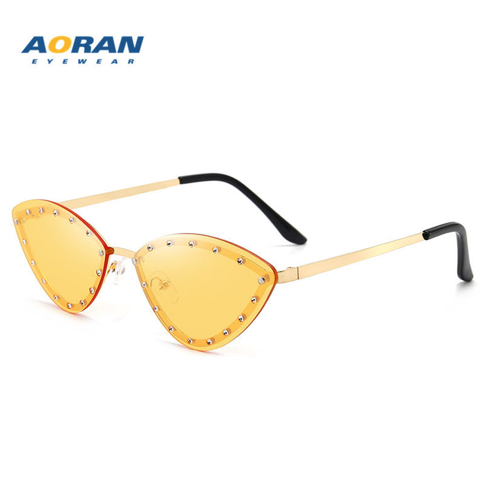 Jewelry WholesaleWholesale frameless diamond triangular frame sunglasses JDC-SG-AoR003 Sunglasses 奥然 %variant_option1% %variant_option2% %variant_option3%  Factory Price JoyasDeChina Joyas De China