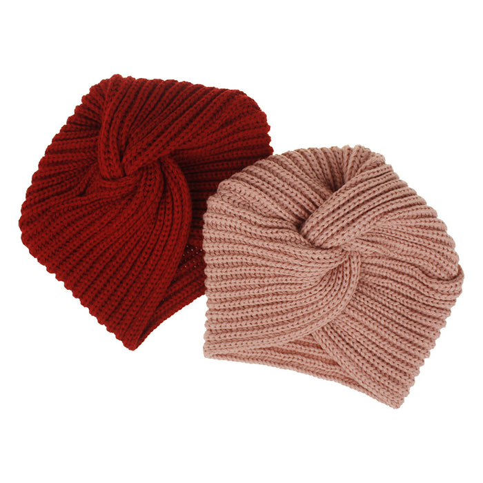 Wholesale Hat Wool Indian Hat Solid Color Muslim Cross Knit Pullover Hat MOQ≥2 JDC-FH-XMi002