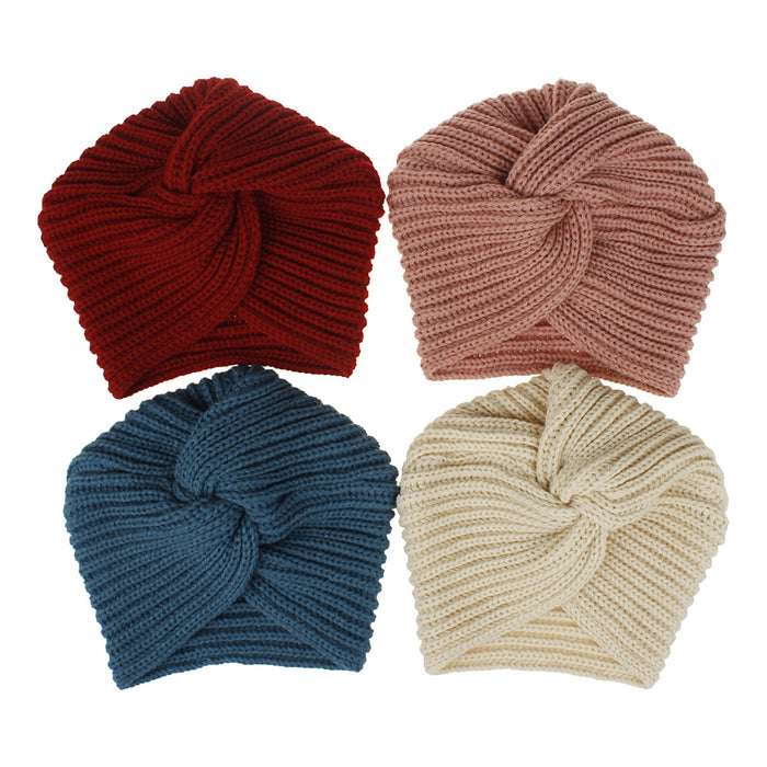 Wholesale Hat Wool Indian Hat Solid Color Muslim Cross Knit Pullover Hat MOQ≥2 JDC-FH-XMi002